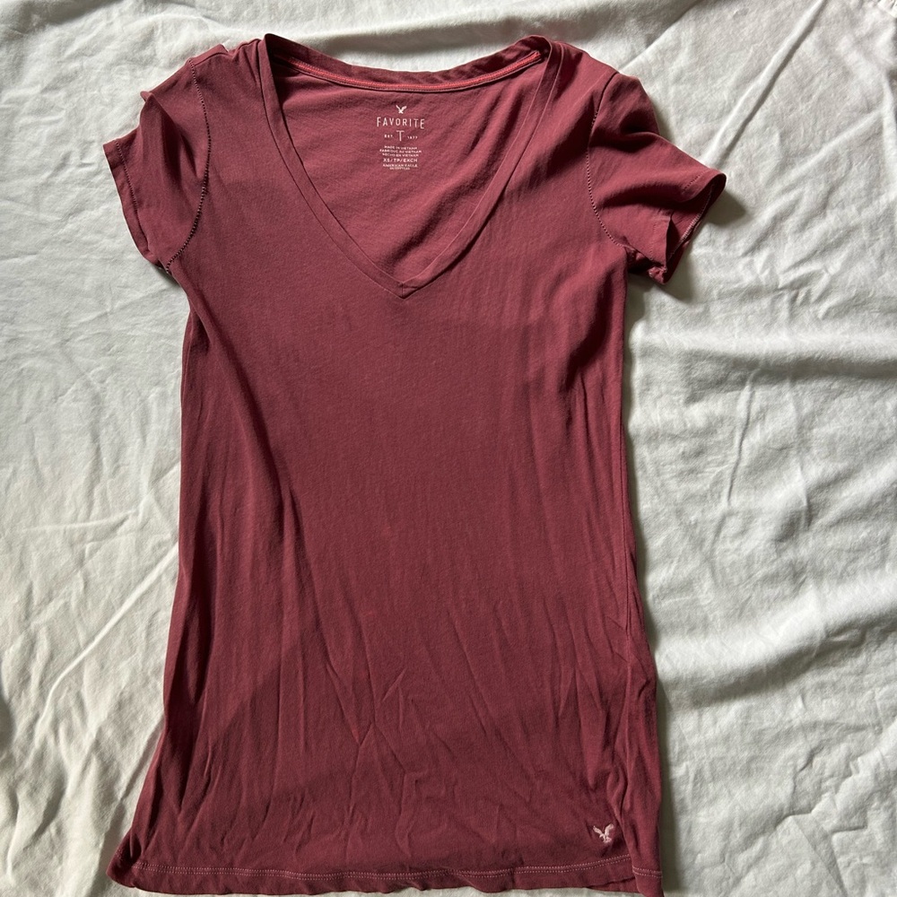 Women's V-Neck Pink  Top